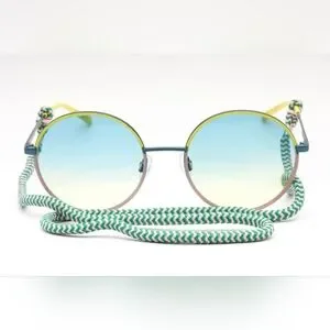 Missoni Round Yellow , Purple and blue Glasses Missoni | Accessories | Missoni Round Yellow Purple And Blue  main image 2